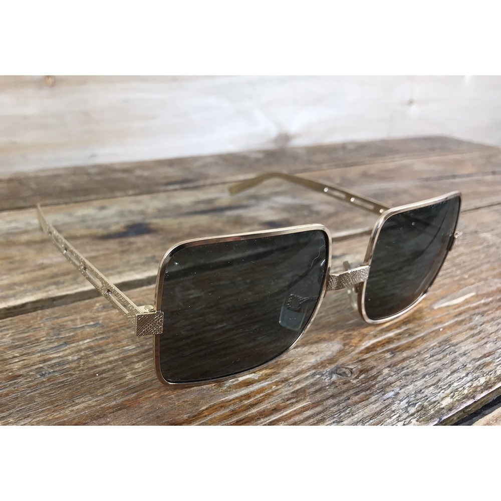 Vintage Sunglasses - Gold Toned Cool Ray 166 Square Lens 1970s Unisex